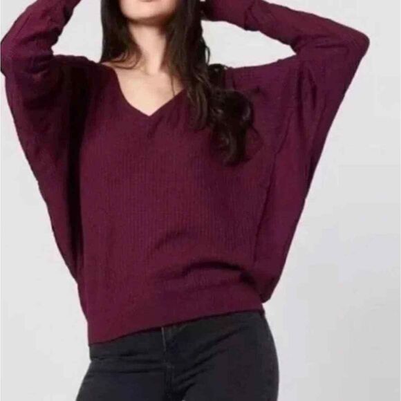 Free People Santa Clara Thermal Mulberry Size Small - Picture 1 of 4